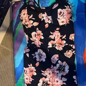sleeveless floral jumpsuit